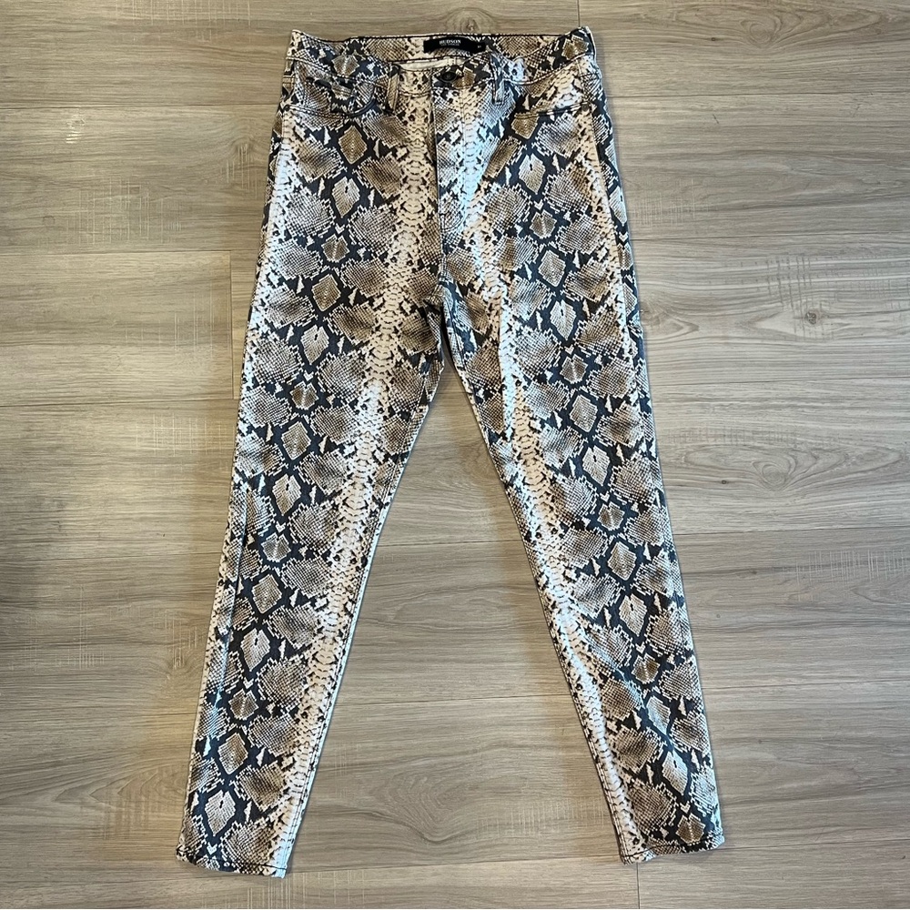 Hudson jeans high rise, skinny jean, snake print
